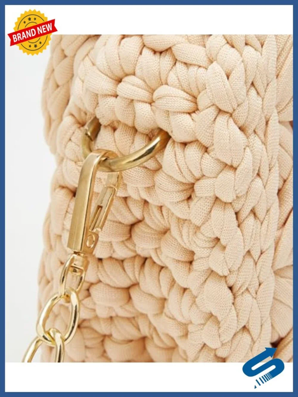 Handwoven Knit Tote Bag Crossbody Satchel Top-Handle Purse Shoulder Clutch